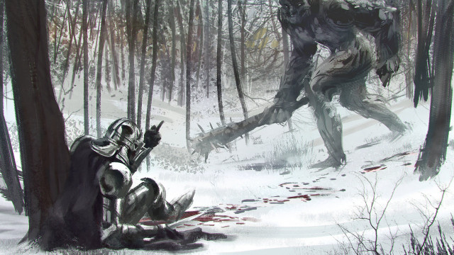 Armor giant forest knife monster free wallpaper for desktop - medium preview image