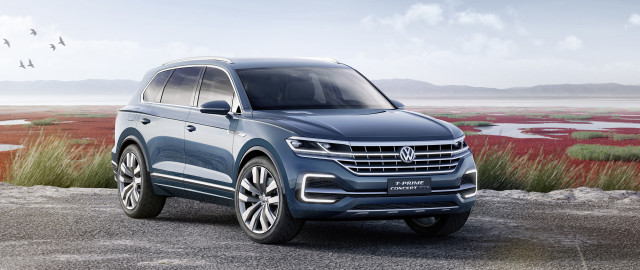 Blue volkswagen suv gravel road free wallpaper for desktop - medium preview image