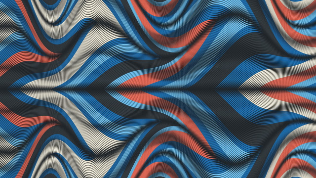 Colorful wavy lines red white free wallpaper for desktop - medium preview image