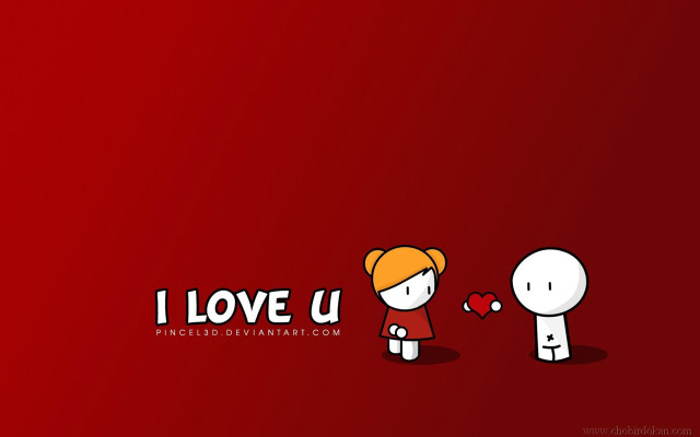 Cartoon couple holding hands i free wallpaper for desktop - medium preview image