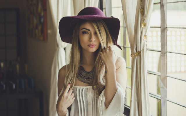 Aramenta vail purple hat white free wallpaper for desktop - medium preview image