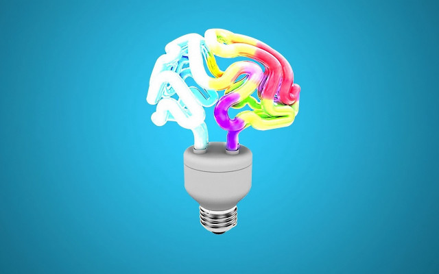 Lightbulb colorful light humanhead blue free wallpaper for desktop - medium preview image