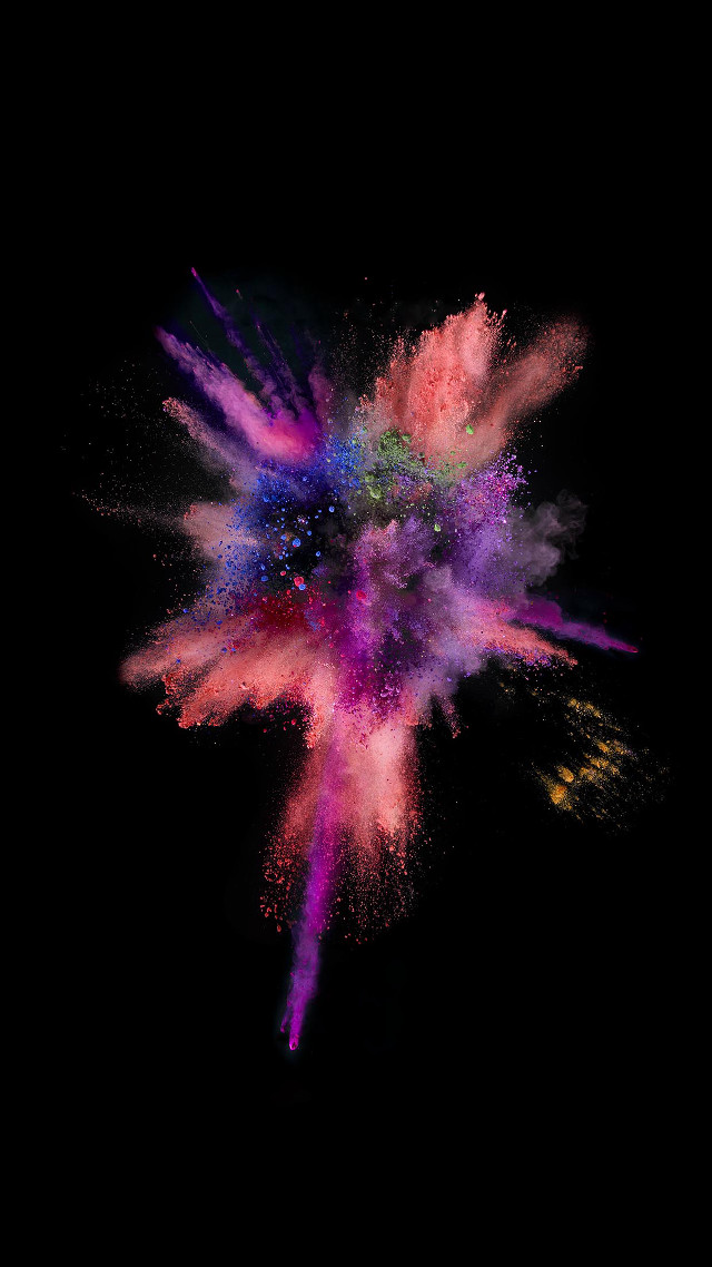 Colorful explosion powder black background #3 free wallpaper for mobile - medium preview image
