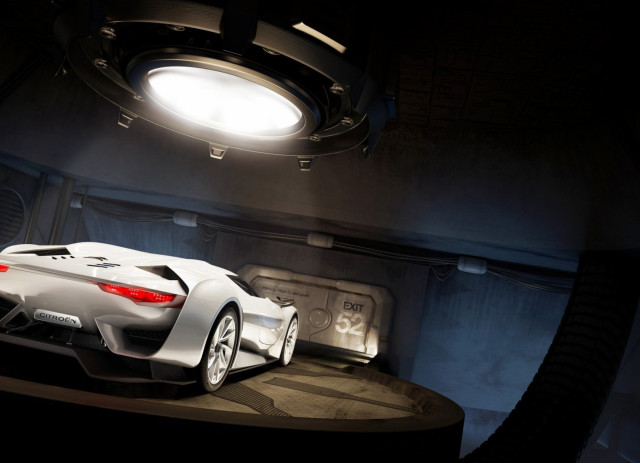 Futuristic car dimly lit room #3 free wallpaper for desktop - medium preview image