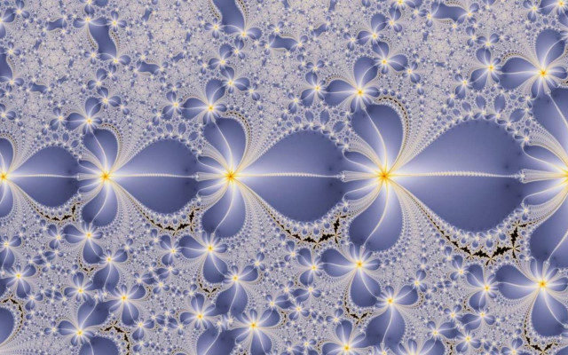 Blue flower mandelbrot fractal snowflakes free wallpaper for desktop - medium preview image