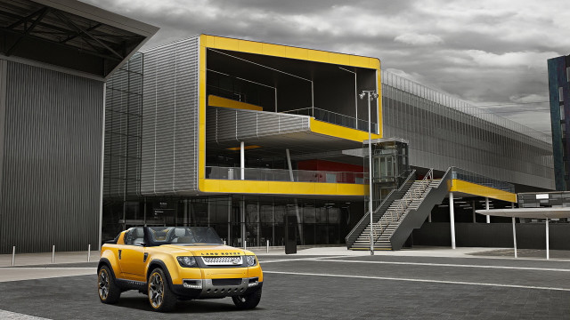 Yellow truck david chipperfield building free wallpaper for desktop - medium preview image