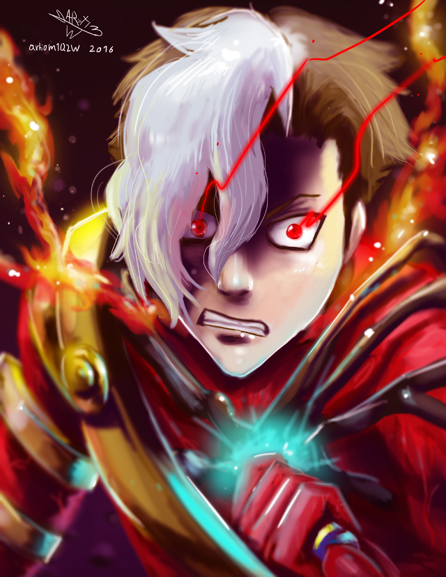 Man sword red eye red free wallpaper for mobile - medium preview image
