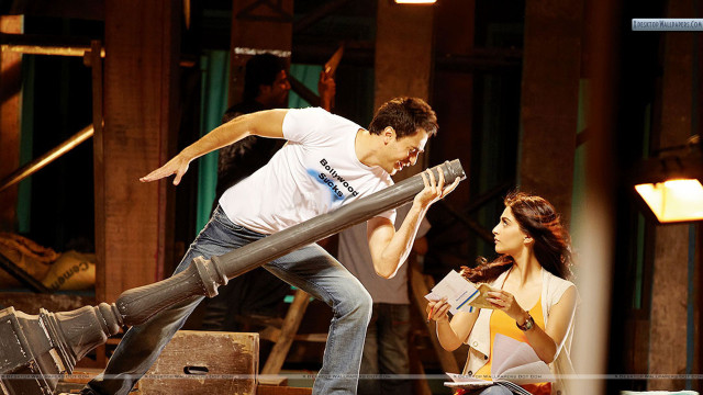 Man skateboard trick woman watching free wallpaper for desktop - medium preview image