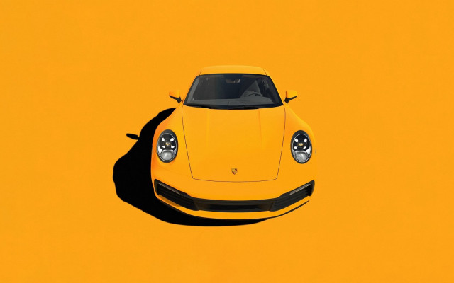 Yellow sports car popart ultrafinedetail free wallpaper for desktop - medium preview image