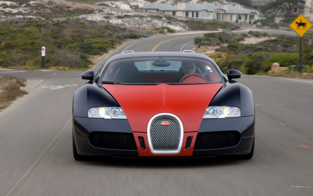 Bugatti road hillside town houses free wallpaper for desktop - medium preview image