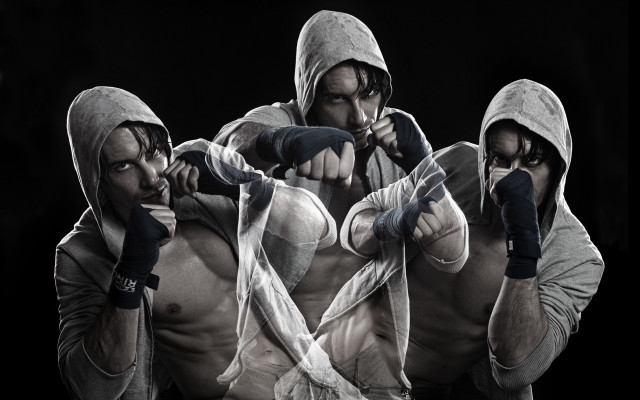 Boxing gloves hooded cape male free wallpaper for desktop - medium preview image