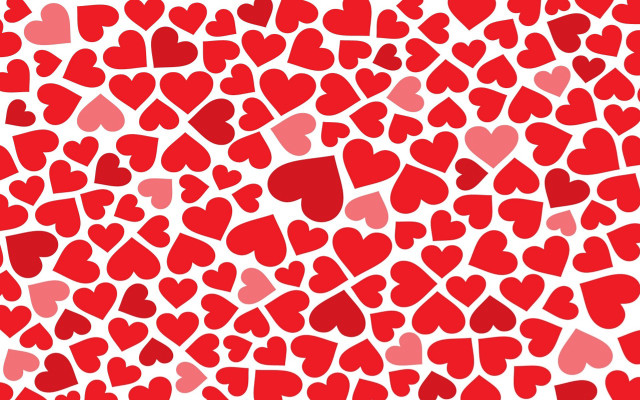 Hearts white background valentines day free wallpaper for desktop - medium preview image