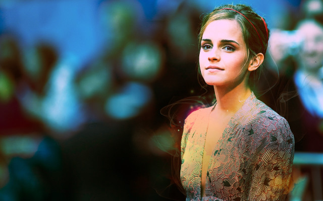 Long haired woman stage bokeh free wallpaper for desktop - medium preview image