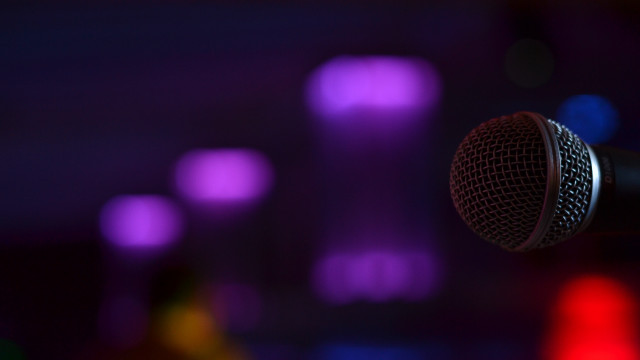 Microphone bokeh building holography tiltshift free wallpaper for desktop - medium preview image