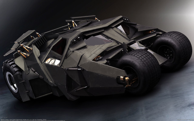 Batmobile dark room light side free wallpaper for desktop - medium preview image