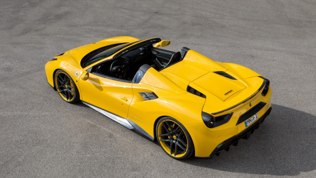 Yellow sports car road black free wallpaper for desktop - medium preview image