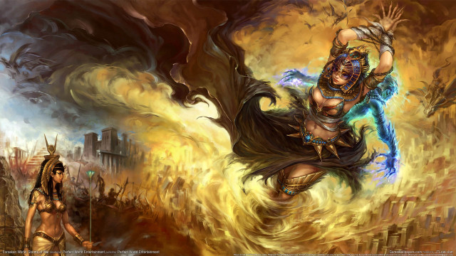 Woman demon battle fantasy anne free wallpaper for desktop - medium preview image