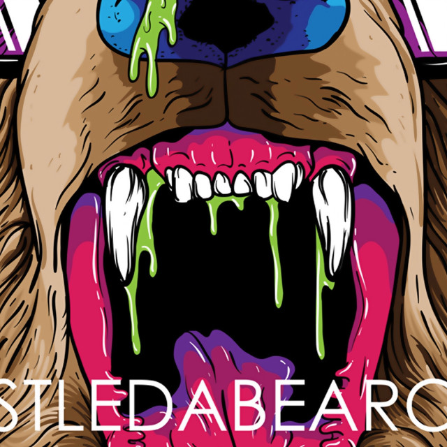 Dog mouth open green paint free wallpaper for tablet - medium preview image