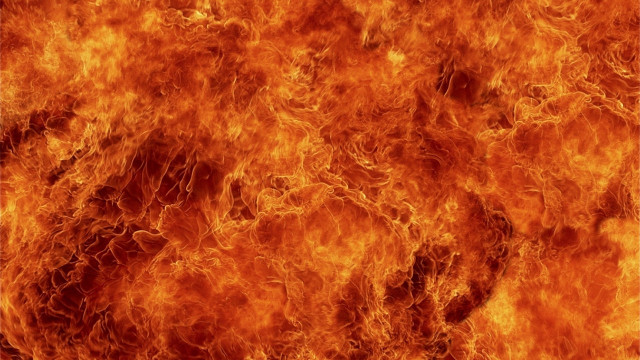 Fire embers flame autumn leaves free wallpaper for desktop - medium preview image