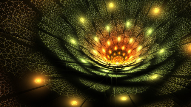 Spiral lights leaves circles fractals free wallpaper for desktop - medium preview image