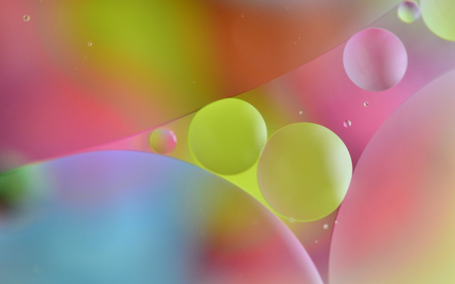 Colorful bubbles blurry red yellow free wallpaper for desktop - medium preview image