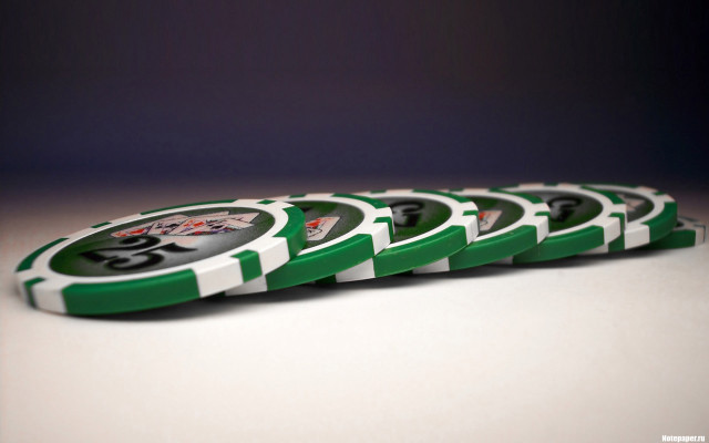 Green chip stack promo 3d free wallpaper for desktop - medium preview image