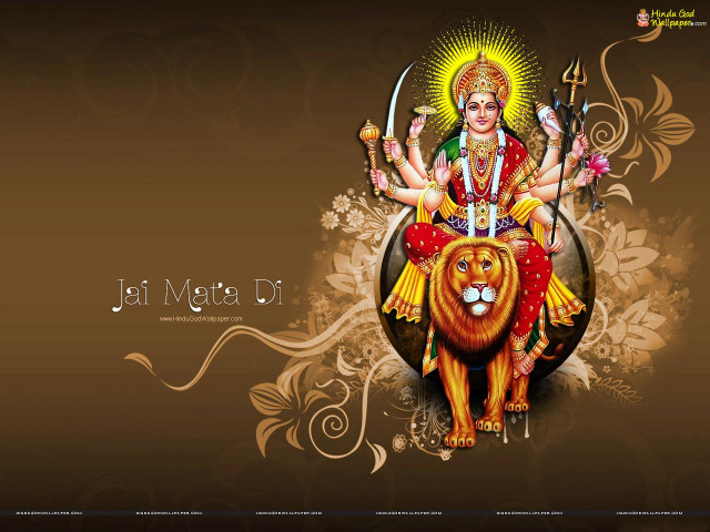Hindu god lion sword holding free wallpaper for desktop - medium preview image