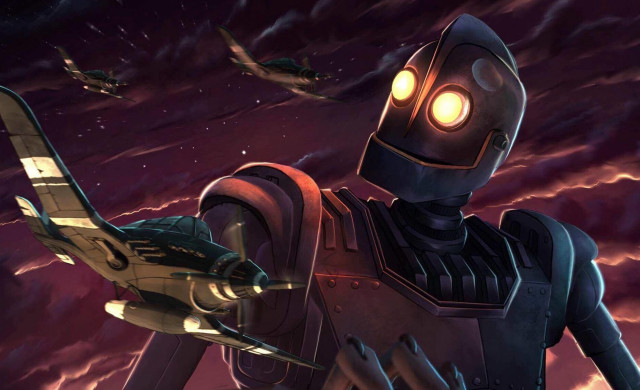 Robot light planet plane sky free wallpaper for desktop - medium preview image