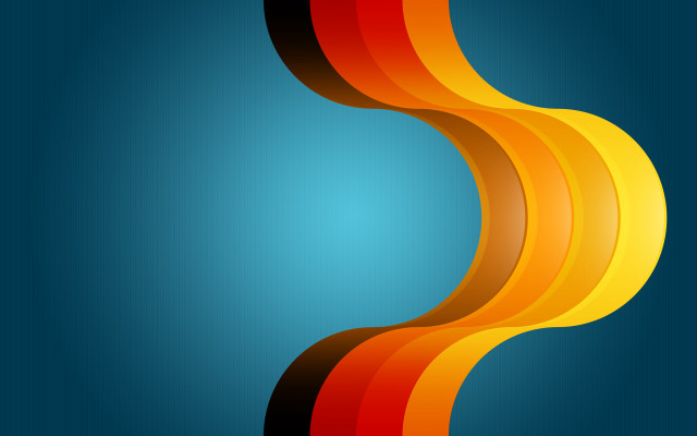 Blue red yellow curve bauhaus free wallpaper for desktop - medium preview image