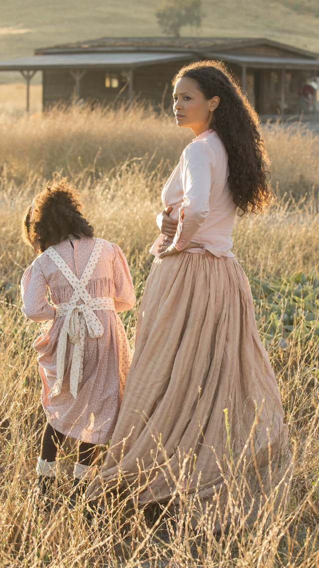 Woman child walking field grass free wallpaper for mobile - medium preview image