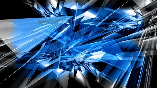 Blue abstract black white lines free wallpaper for desktop - medium preview image