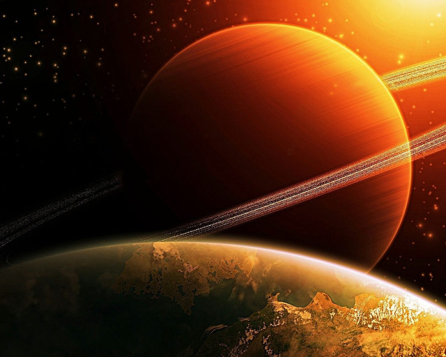 Solar system two planets star #4 free wallpaper for desktop - medium preview image