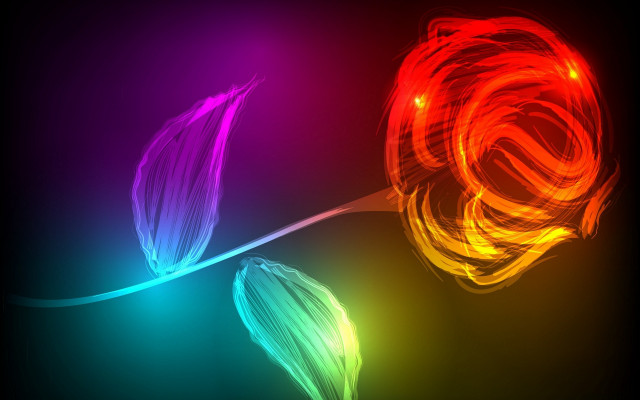 Colorful flower abstract fire energy free wallpaper for desktop - medium preview image