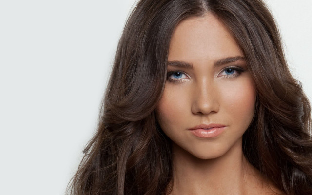 Woman long hair blue eyes #80 free wallpaper for desktop - medium preview image