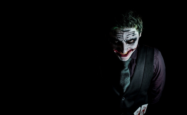Joker man cinematic portrait formal free wallpaper for desktop - medium preview image