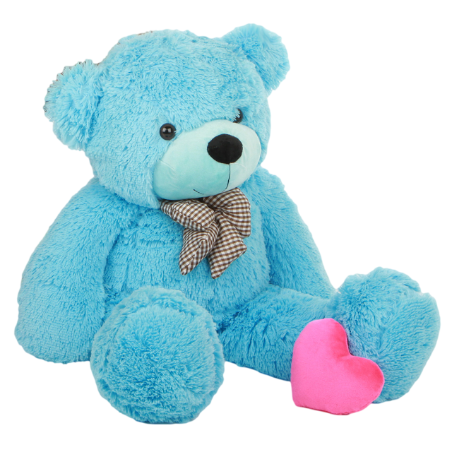 Blue teddy bear heart bow free wallpaper for tablet - medium preview image