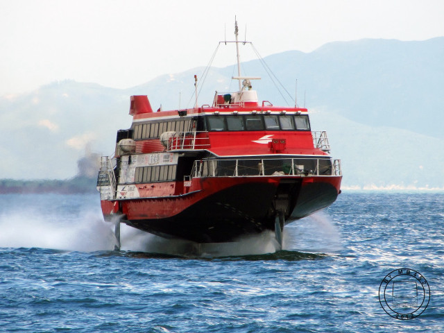 Large boat water mountains red free wallpaper for desktop - medium preview image