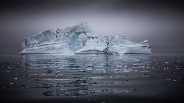 Iceberg ocean dark sky ice #2 free wallpaper for desktop - medium preview image