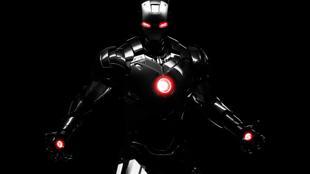 Robot red eyes black background #2 free wallpaper for desktop - medium preview image
