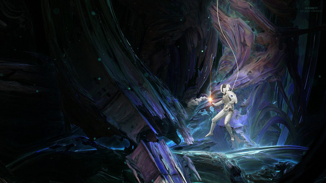 Man space suit light saber free wallpaper for desktop - medium preview image