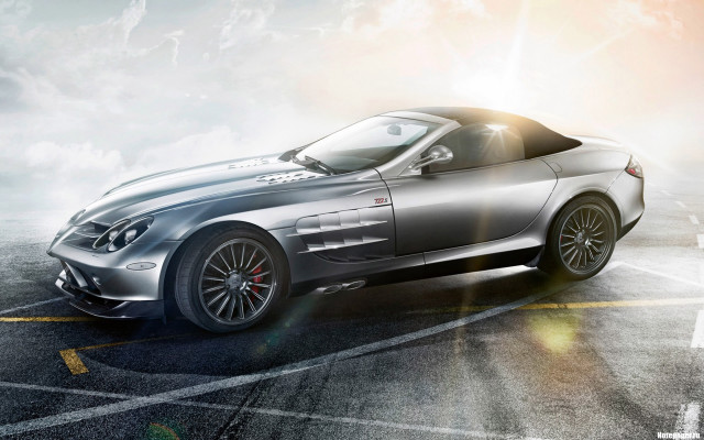 Silver sports car parking lot #14 free wallpaper for desktop - medium preview image