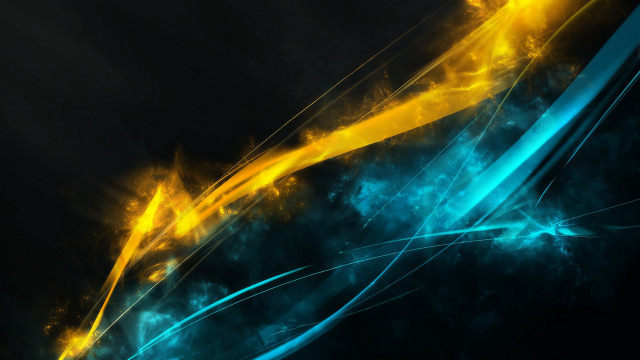 Blue yellow abstract black yellow free wallpaper for desktop - medium preview image
