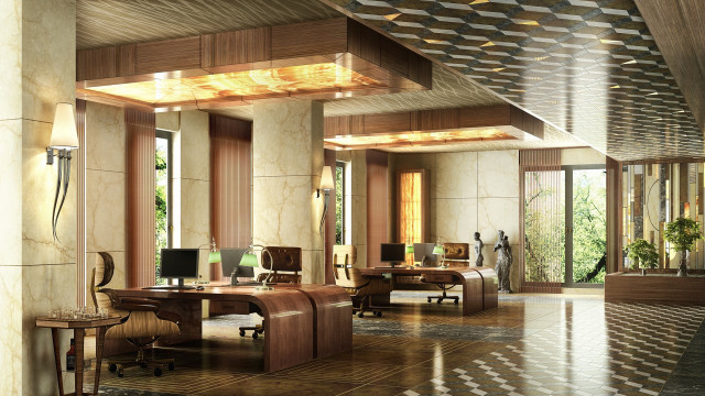 Large room tables chairs windows free wallpaper for desktop - medium preview image