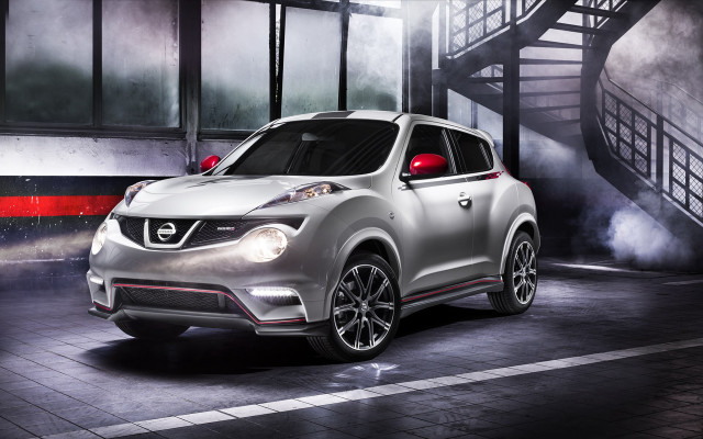 Silver nissan juke garage staircase free wallpaper for desktop - medium preview image