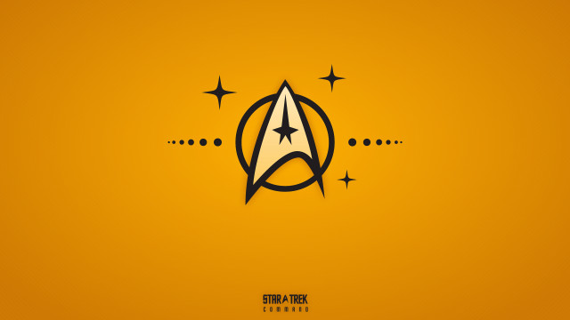 Star trek logo yellow stars free wallpaper for desktop - medium preview image