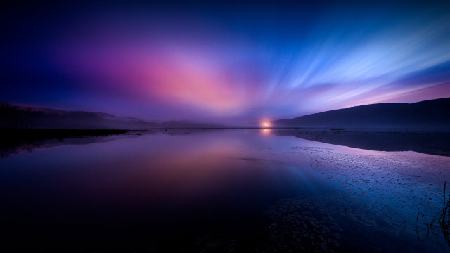 Lake purple blue sky horizon #2 free wallpaper for desktop - medium preview image