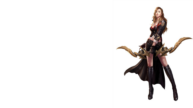 Woman sword wings blonde armor free wallpaper for desktop - medium preview image