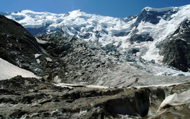 Mountain road ice lake sky free wallpaper for desktop - medium preview image