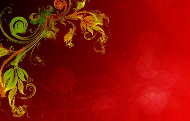 Red flower abstract vibrant bamboo free wallpaper for desktop - medium preview image