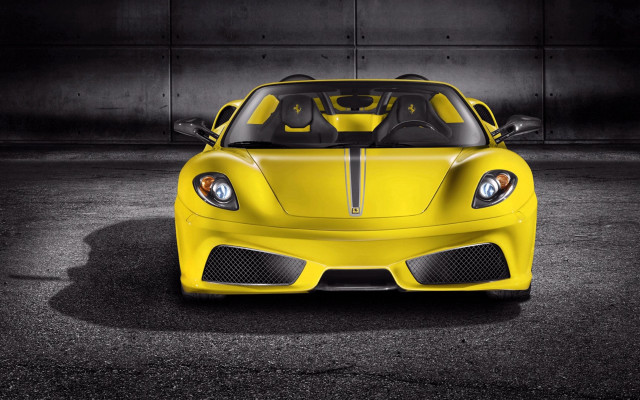 Yellow sports car garage black #2 free wallpaper for desktop - medium preview image
